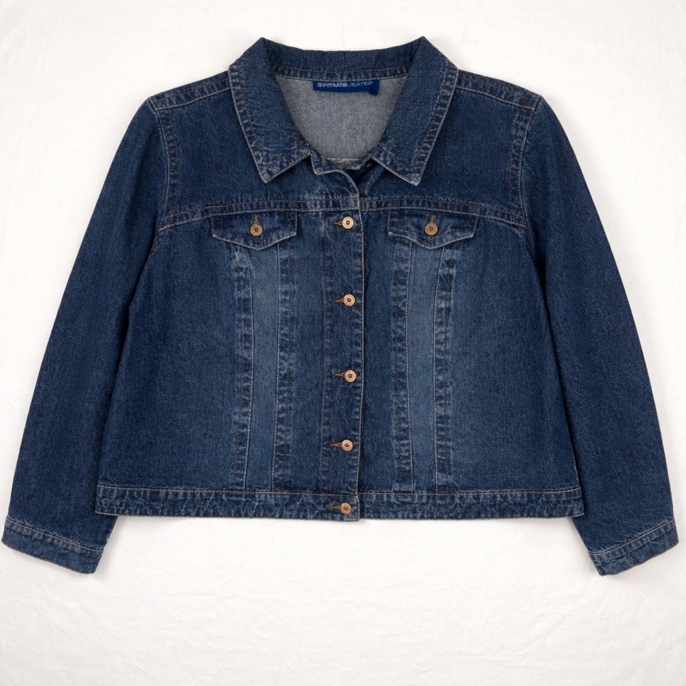 Avenue Jeans Denim Jacket Womens 26 28 Plus‎ Cotton Trucker Y2K Classic Rodeo